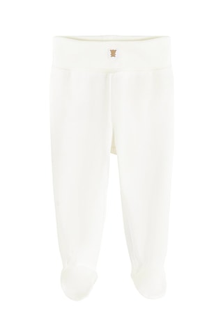 2 pantalons de pyjama - Beige et blanc