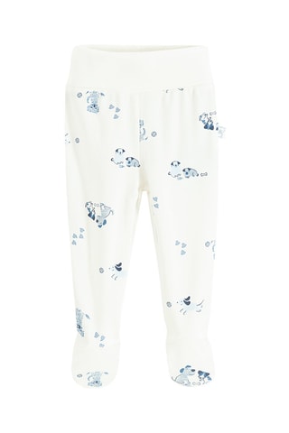 2 pantalons - Blanc et ciel