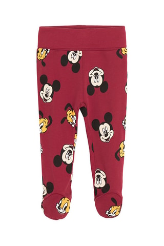 2 pantalons de pyjama Mickey Disney - Rouge et blanc