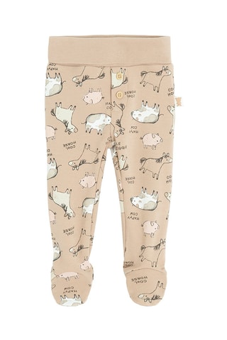2 pantalons de pyjama - Beige et vert clair