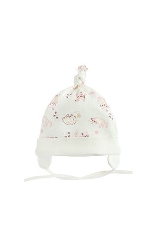2 bonnets - Rose et blanc