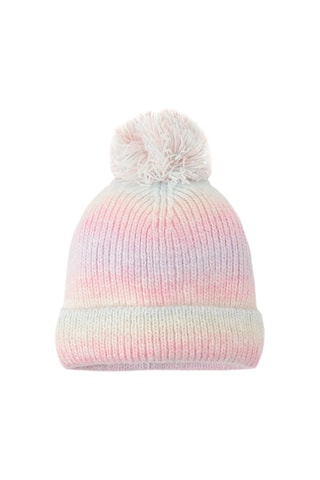 Bonnet à pompon dip and dye - Rose