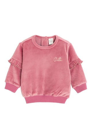 Sweat et jogging en velours - Rose