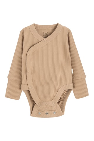 Body et pantalon en coton biologique - Marron
