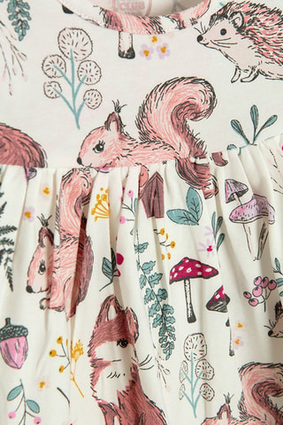 Body-robe et legging - Ecru et rose