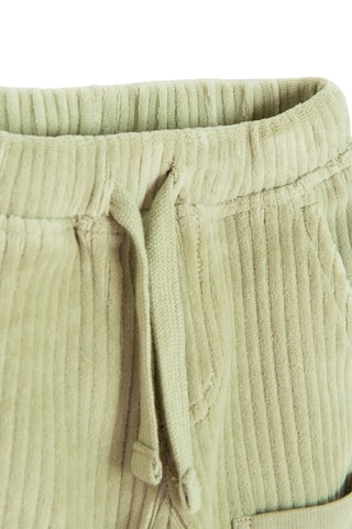 Jogging en velours - Vert olive