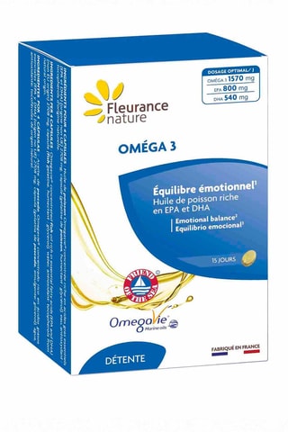 Oméga 3 équilibre émotionnel - 60 capsules - Cure de 15 à 30 jours