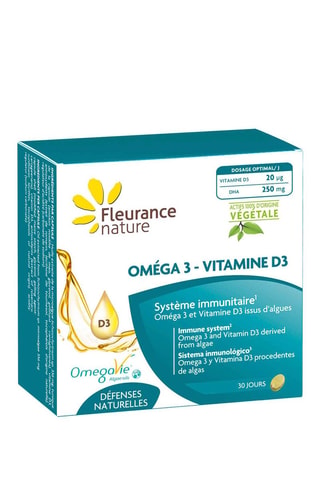 Oméga 3 - Vitamine D3 - 30 capsules - Cure de 30 jours