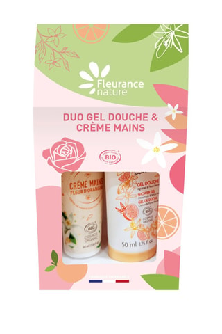 Duo gel douche agrume et crème mains fleur d'oranger - 2 produits