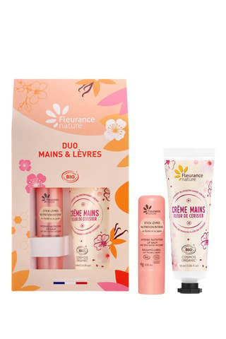 Duo stick lèvres et crèmes mains fleur de cerisier - 2 produits