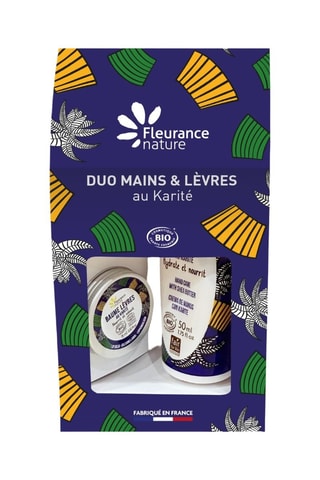 Duo baume lèvres et crème mains karité - Peaux sèches et abîmées - 2 produits