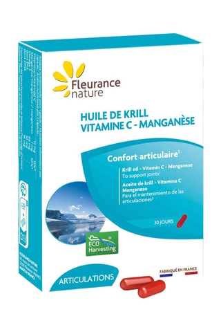 Huile de Krill Vitamine C Manganèse - 30 gélules - 30 jours