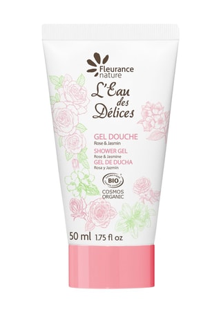 3 x Gel douche L'Eau des Délices bio - Rose et jasmin - 50 ml