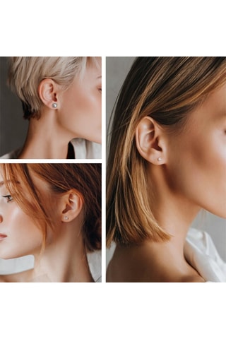 3 paia di orecchini Glow - Argentato