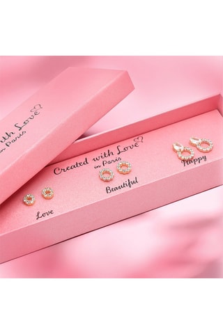 3 paia di orecchini Lovely - Dorato
