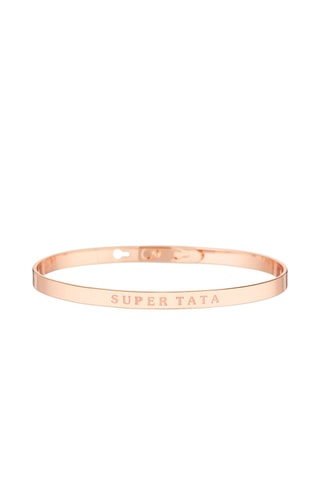 Bracciale bangle Super tata - Dorato rosa