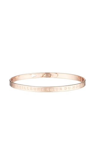Bracciale bangle Meilleure sœur du monde - Dorato rosa