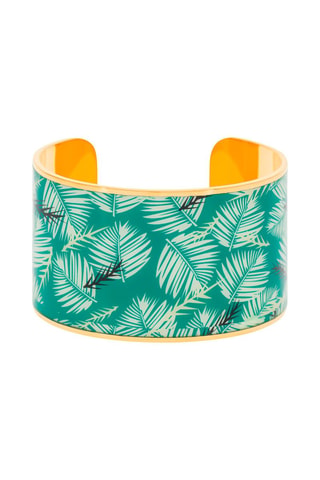 Pulseira aberta Auxo  Dourado e turquesa 