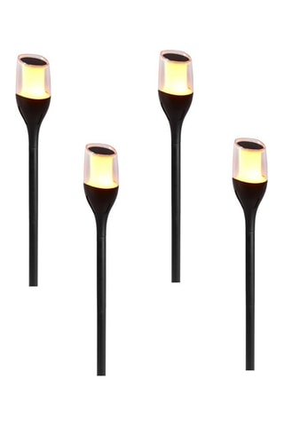 4 faretti solari LED Farely - Nero