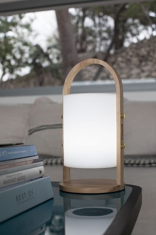 Torcia musicale Bluetooth senza fili LED in legno Woody Play - Neutro - 5 W