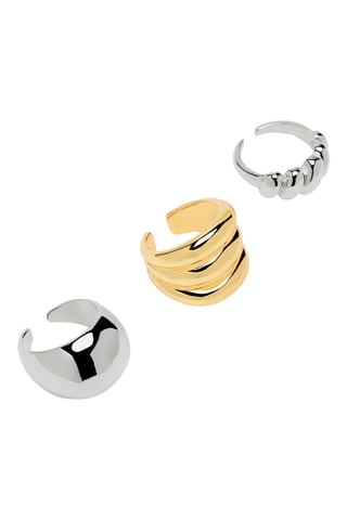 3 Earcuffs - Goudkleurig en Zilverkleurig