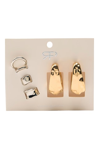 Oorbellen en Earcuff - Goudkleurig
