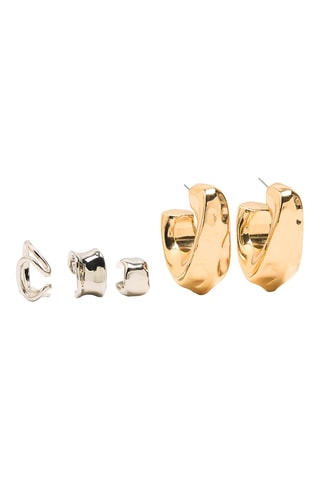 Oorbellen en Earcuff - Goudkleurig