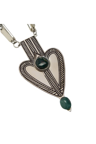Ketting - Zilverkleurig en Groen