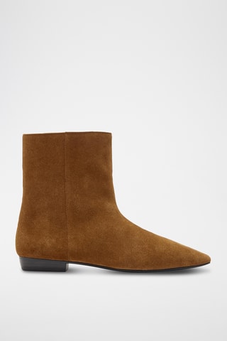 Nubuck Enkellaarzen - Bruin