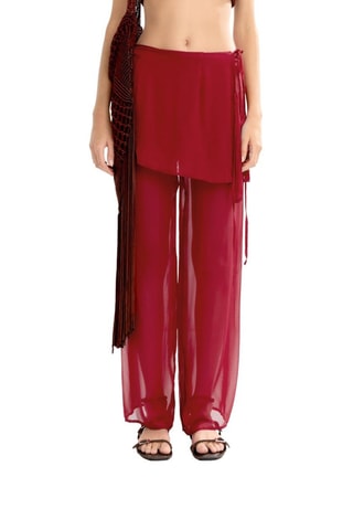Zijde Broek - Bordeauxrood