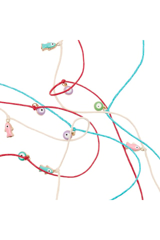 3 Kettingen - Rood en Blauw