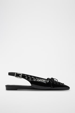 Gelakte Sandalen - Zwart