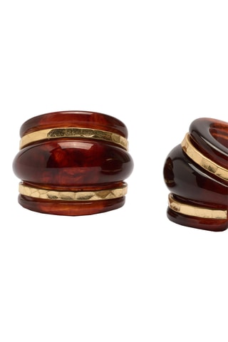 Boucles d'oreilles - Marron