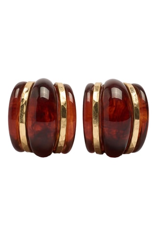 Boucles d'oreilles - Marron