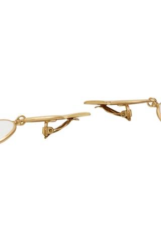 Boucles d'oreilles - Doré et blanc