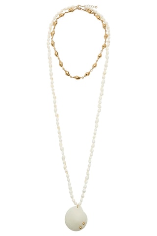 Collier - Blanc et doré
