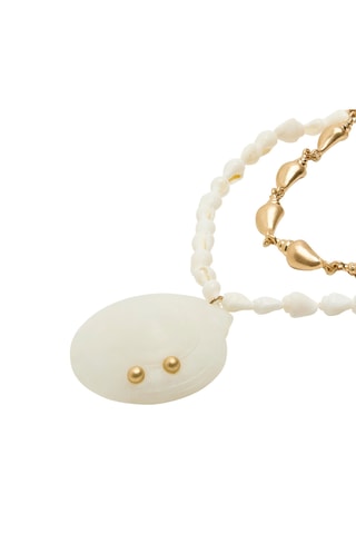 Collier - Blanc et doré