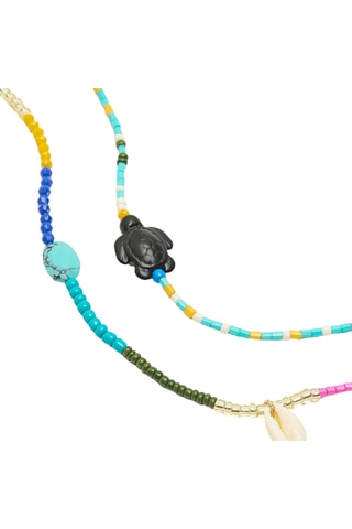 2 colliers - Rose et jaune