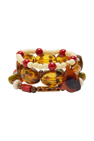 3 bracelets - Marron