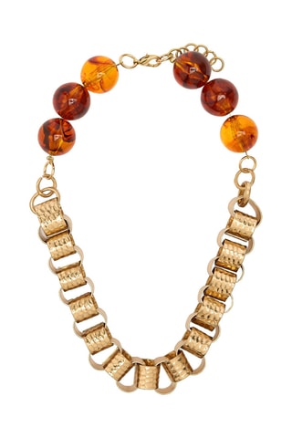 Collier - Doré et marron