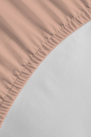 Drap-housse en coton 57 fils/cm² Rose poudré
