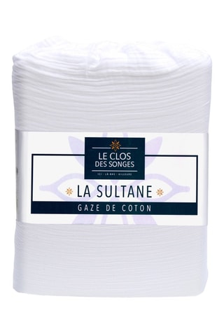 Parure de couette et rideau en gaze de coton La Sultane - Gris clair