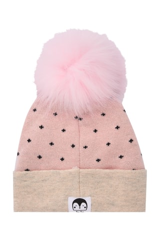 Muts met Pompon - Roze