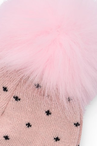 Muts met Pompon - Roze