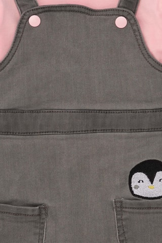T-shirt en Spijkertuinjurk - Roze