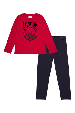 T-shirt en Legging - Rood