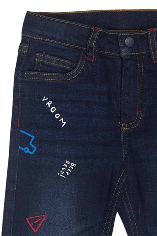 Jeans - Wit, blauw en geel
