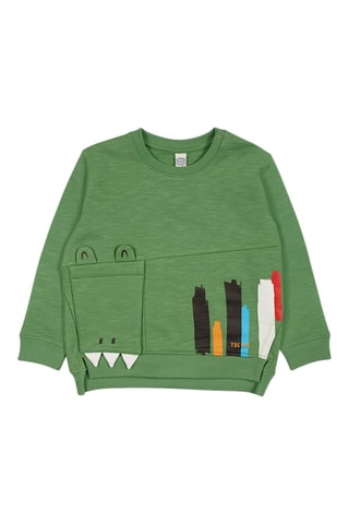 Sweater - Wit, zwart en groen