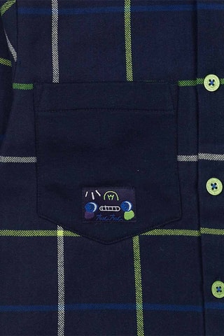 Jasje met capuchon - Blauw en groen