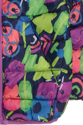 Gewatteerde Jas met Capuchon - Blauw, groen en paars
